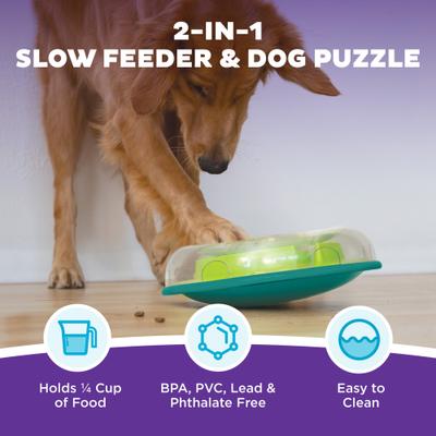 Show full view: Nina Ottosson by Outward Hound Wobble Plastic Slow Feeder Dog Bowl, 1-cup slide 3 of 12
