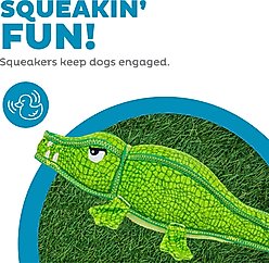 Outward Hound Xtreme Seamz Alligator Squeaky Plush Dog Toy, Medium slide 2 of 6