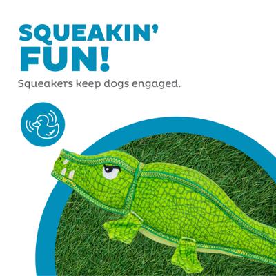 Show full view: Outward Hound Xtreme Seamz Alligator Squeaky Plush Dog Toy, Medium slide 4 of 8