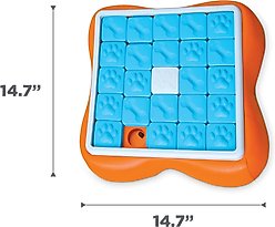 Nina Ottosson by Outward Hound Challenge Slider Dog Toy, Blue & Orange slide 2 of 8