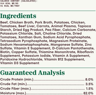 Show full view: Nutro Grain-Free Simmered Beef & Potato Stew Cuts in Gravy Adult Wet Dog Food Trays, 3.5-oz, case of 24 slide 7 of 11