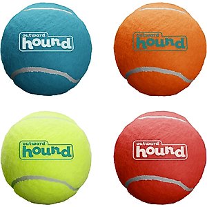 Outward Hound Squeaker Balls Large Dog Toys, 4 count