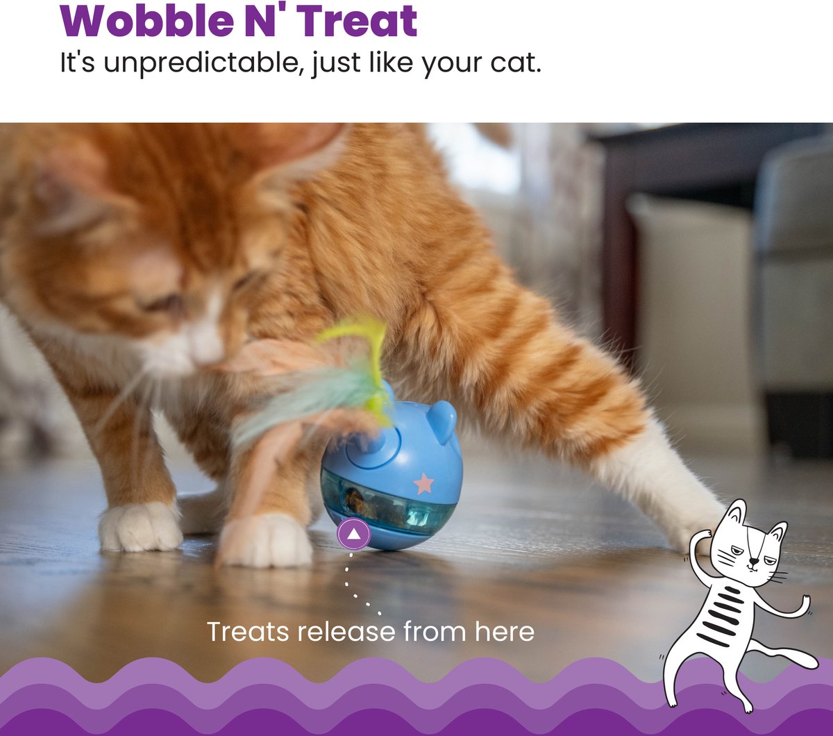Catstages Mousin' Around Hide 'N Treat Dispenser Cat Toy, 3 count