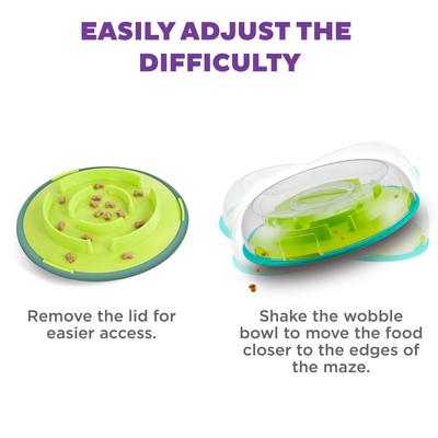 Show full view: Nina Ottosson by Outward Hound Wobble Plastic Slow Feeder Dog Bowl, 1-cup slide 6 of 12