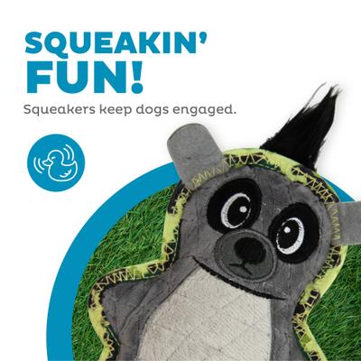 Show full view: Outward Hound Xtreme Seamz Lemur Squeaky Plush Dog Toy, Medium slide 5 of 10