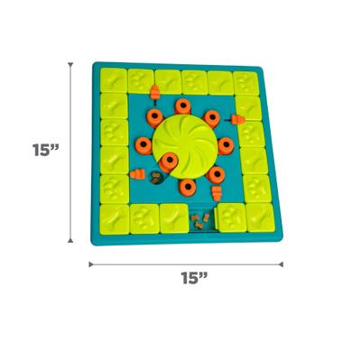 Show full view: Nina Ottosson by Outward Hound Multipuzzle Dog Toy, Green & Blue slide 8 of 12