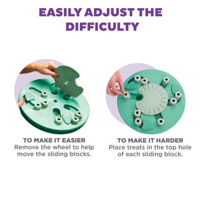 Show full view: Nina Ottosson by Outward Hound Dog Worker Green Interactive Treat Puzzle Dog Toy slide 5 of 11