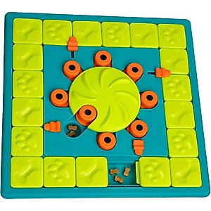 Nina Ottosson by Outward Hound Multipuzzle Dog Toy, Green & Blue