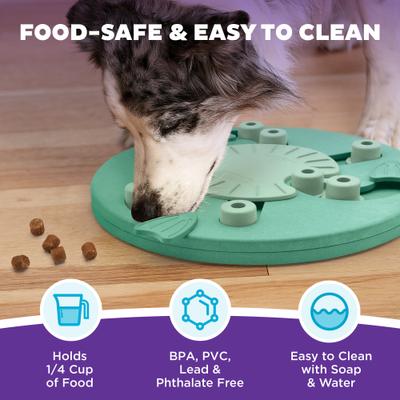 Show full view: Nina Ottosson by Outward Hound Dog Worker Green Interactive Treat Puzzle Dog Toy slide 6 of 11