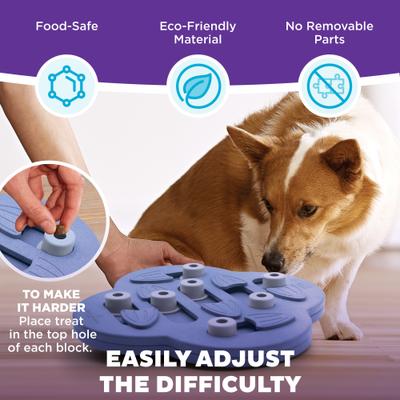 Show full view: Nina Ottosson by Outward Hound Puppy Hide N Slide Treat Puzzle Enrichment Dog Toy, Purple slide 5 of 12