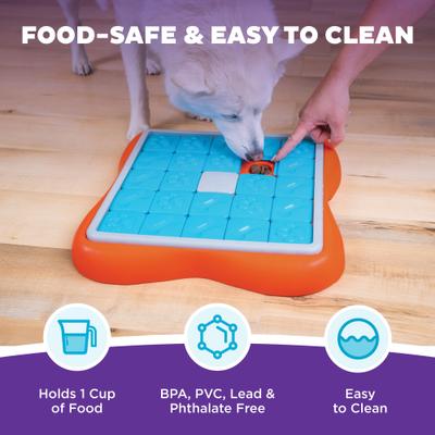 Show full view: Nina Ottosson by Outward Hound Challenge Slider Dog Toy, Blue & Orange slide 5 of 11