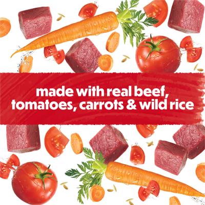 Show full view: Purina Beneful IncrediBites with Real Beef, Carrots, Wild Rice & Gravy Small Breed Wet Dog Food, 3-oz can, case of 12 slide 5 of 12