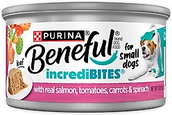Purina Beneful IncrediBites Pate with Real Salmon Recipe Small Breed Wet Dog Food, 3-oz can, case of 12