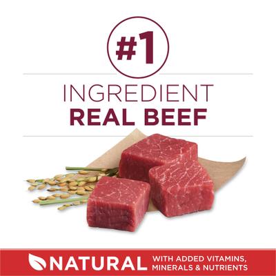 Show full view: Purina ONE Natural SmartBlend Small Bites Beef & Rice Formula Dry Dog Food, 31.1-lb bag slide 5 of 12