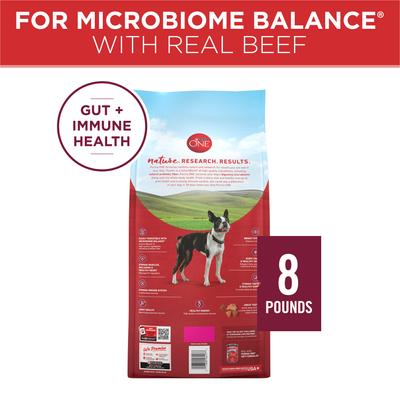 Show full view: Purina ONE Natural SmartBlend Small Bites Beef & Rice Formula Dry Dog Food, 8-lb bag slide 3 of 11