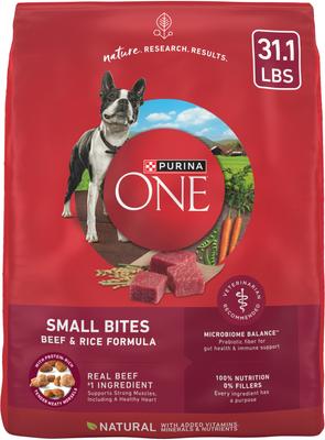 Purina ONE Natural SmartBlend Small Bites Beef & Rice Formula Dry Dog Food