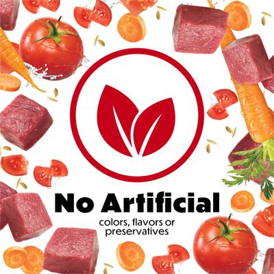 Show full view: Purina Beneful IncrediBites with Real Beef, Carrots, Wild Rice & Gravy Small Breed Wet Dog Food, 3-oz can, case of 12 slide 6 of 12