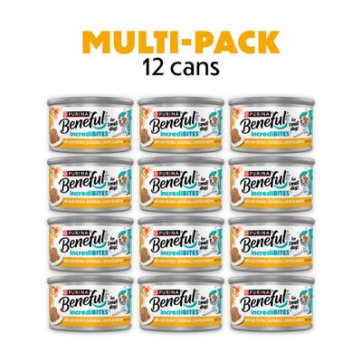 Show full view: Purina Beneful IncrediBites with Real Chicken & Gravy Small Breed Wet Dog Food, 3-oz can, case of 12 slide 3 of 12