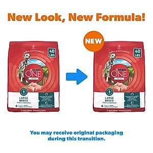 Purina ONE +Plus Natural Large Breed Formula Dry Puppy Food, 40-lb bag