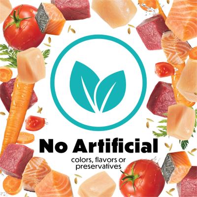 Show full view: Purina Beneful IncrediBites Adult Variety Pack Chicken Beef & Salmon Small Breed Wet Dog Food, 3-oz can, case of 30 slide 5 of 12