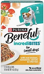 Purina Beneful IncrediBites with Real Chicken & Gravy Small Breed Wet Dog Food, 3-oz, case of 24