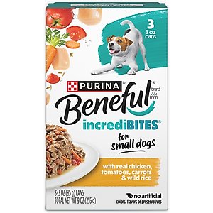 Purina Beneful IncrediBites with Real Chicken & Gravy Small Breed Wet Dog Food, 3-oz, case of 24