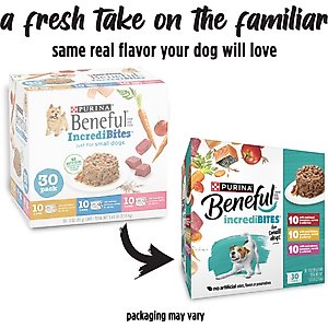 Purina Beneful IncrediBites Adult Variety Pack Chicken Beef & Salmon Small Breed Wet Dog Food, 3-oz can, case of 30