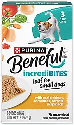 Purina Beneful IncrediBites Pate with Real Chicken Recipe Small Breed Wet Dog Food, 3-oz can, case of 24