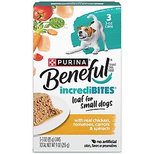 Purina Beneful IncrediBites Pate with Real Chicken Recipe Small Breed Wet Dog Food, 3-oz can, case of 24
