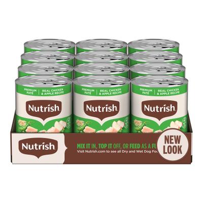 Show full view: Nutrish Whole Health Blend Real Chicken & Apple Canned Dog Food, 13-oz, case of 12 slide 1 of 12