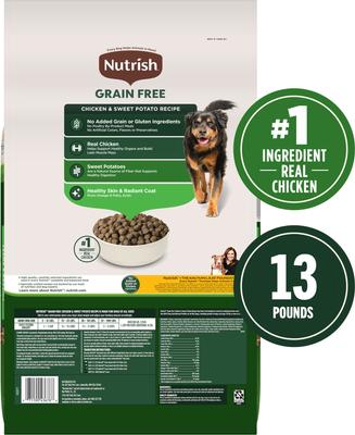 Show full view: Nutrish Grain-Free Chicken & Sweet Potato Recipe Dry Dog Food, 13-lb bag (Rachael Ray) slide 3 of 12