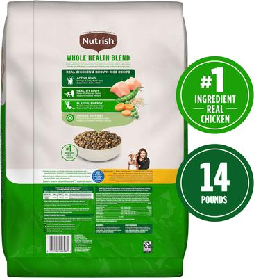 Show full view: Nutrish Whole Health Blend Chicken & Brown Rice Recipe Dry Cat Food (Rachael Ray), 14-lb bag slide 3 of 13
