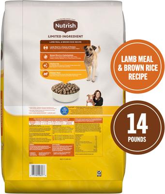 Show full view: Nutrish Limited Ingredient Lamb Meal & Brown Rice Recipe Dry Dog Food, 14-lb bag (Rachael Ray) slide 3 of 14