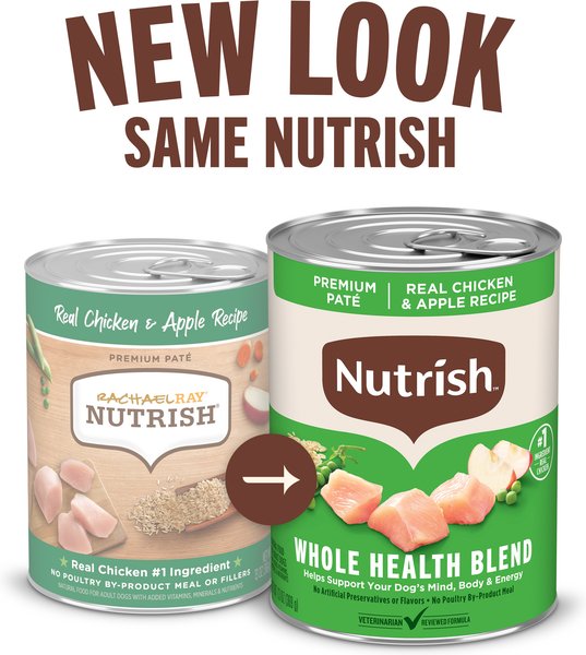 Nutrish Whole Health Blend Real Chicken & Apple Canned Dog Food, 13-oz, case of 12