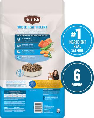 Show full view: Nutrish Whole Health Blend Salmon & Brown Rice Recipe Dry Cat Food (Rachael Ray), 6-lb bag slide 3 of 13