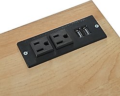 Cesicia Furniture Style Cat Litter Box Enclosure, White/Beige slide 2 of 8