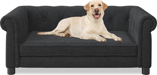 Show full view: Cesicia Elevated Sofa Dog Bed, Black slide 4 of 7