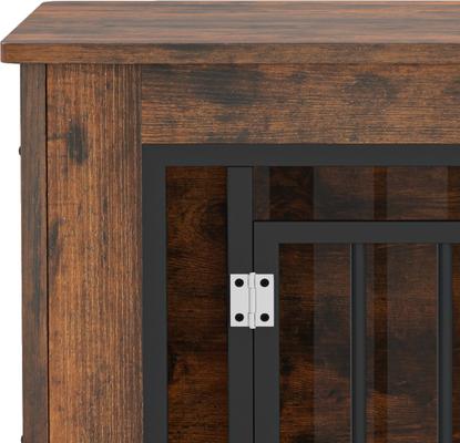 Show full view: Yitahome 2-in-1 Iron-Wood Indoor Furniture Style Dog Crate, Brown, 32.5-in slide 7 of 7