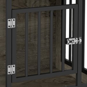 Yitahome 2-in-1 Iron-Wood Indoor Furniture Style Dog Crate, Gray, 27.2-in