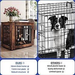Yitahome Furniture Style Small Dog Crate, Brown, 27-in slide 2 of 7