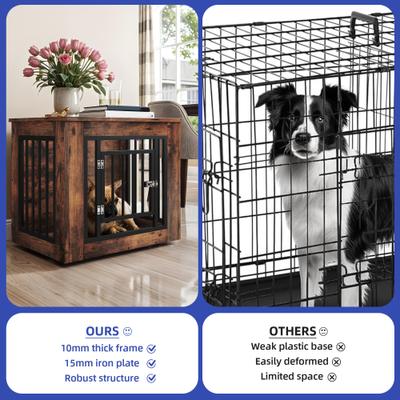 Show full view: Yitahome Furniture Style Small Dog Crate, Brown, 27-in slide 5 of 8