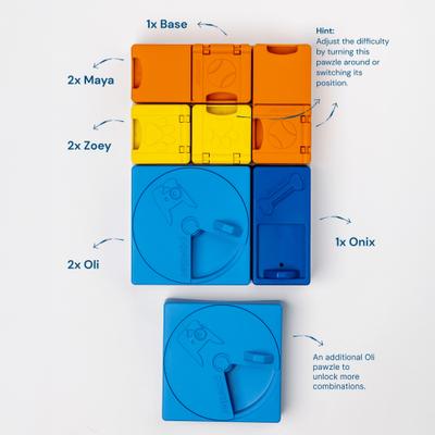 Show full view: Pawzler Rainbow Set Puzzle Dog Toy slide 4 of 8