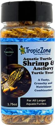 Show full view: TropicZone Shrimp & Anchovy Large Aquatic Turtle Treat, 1.75-oz bottle slide 2 of 5