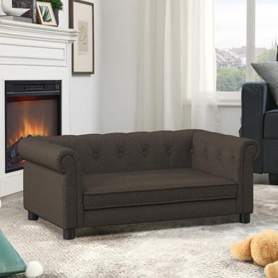 Show full view: Cesicia Elevated Sofa Dog Bed, Dark Brown slide 7 of 8