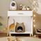 Show in main carousel: Cesicia Furniture Style Cat Litter Box Enclosure, White/Beige slide 5 of 8