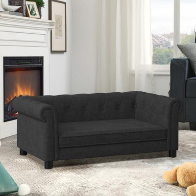 Show full view: Cesicia Elevated Sofa Dog Bed, Black slide 2 of 7