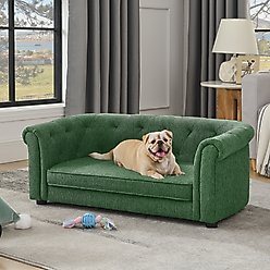 Cesicia Sofa with Armrests Dog Bed, Green