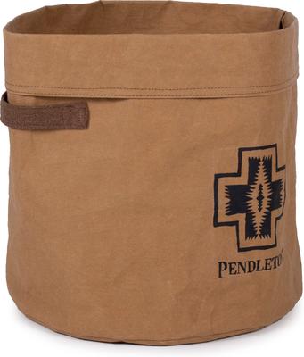 Show full view: Pendleton Washable Paper Bucket Dog Toy Storage, Brown slide 4 of 6