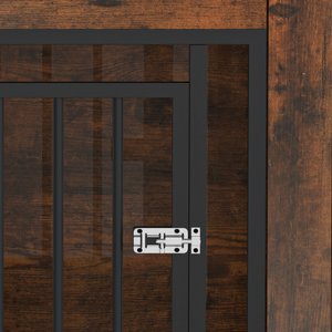 Yitahome 2-in-1 Iron-Wood Indoor Furniture Style Dog Crate, Brown, 32.5-in