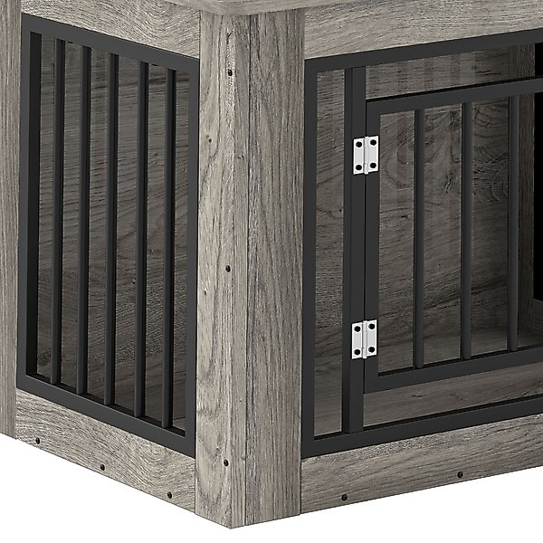 Yitahome 2-in-1 Iron-Wood Indoor Furniture Style Dog Crate
